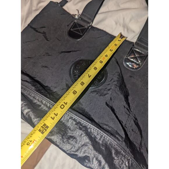 Kipling Black Tote Bag Purse 18" x 12" - Picture 8 of 9